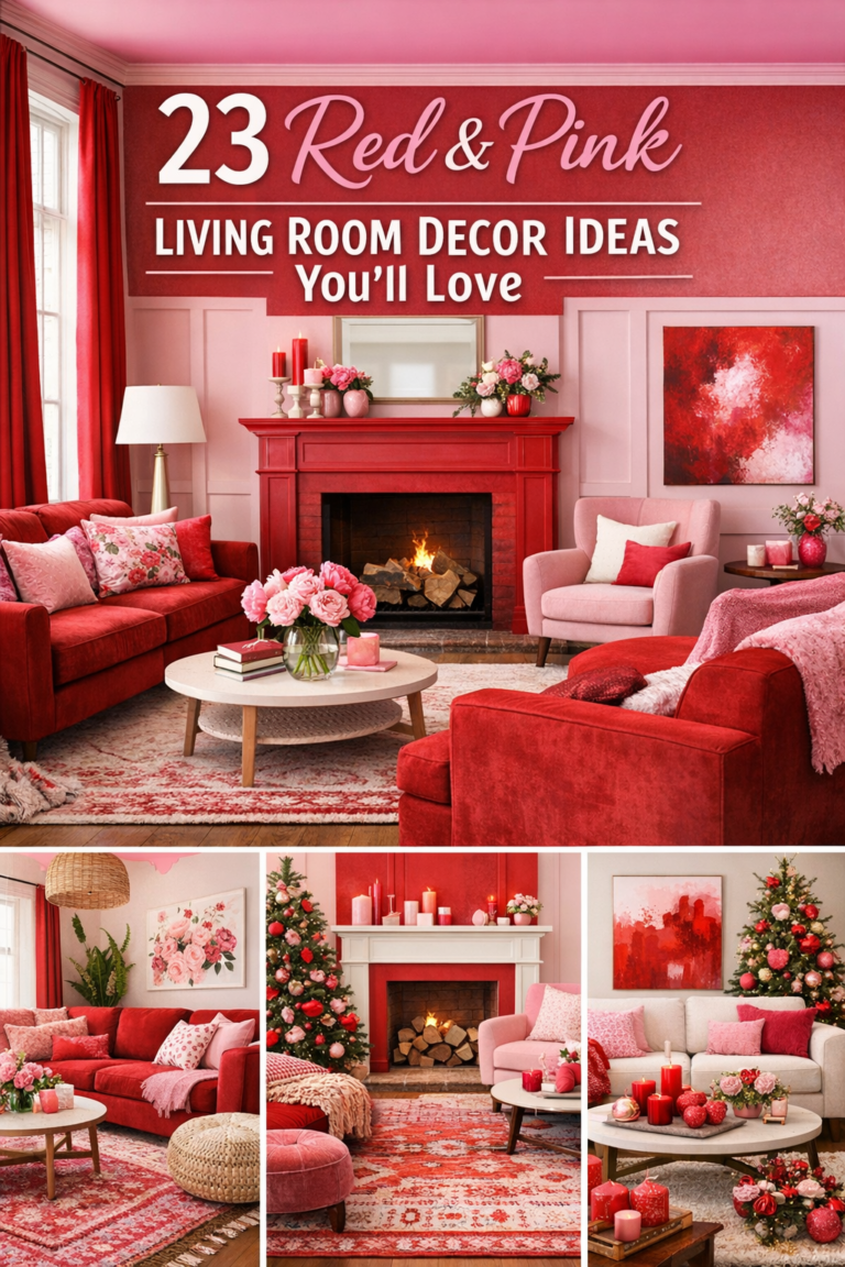 Stylish red and pink living room decor ideas
