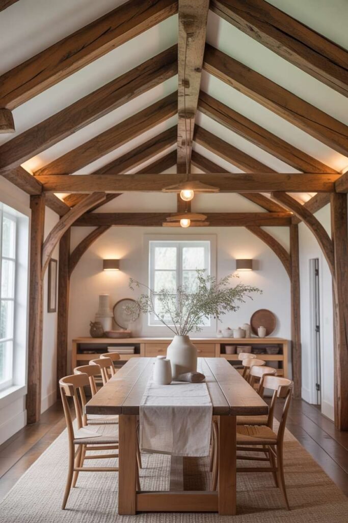 Wooden Ceiling Beams Statement