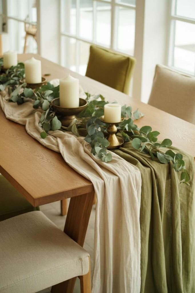 40. Green Dining Room Cozy Natural Balance