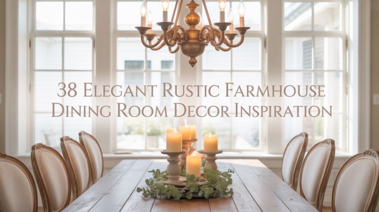 A bright and elegant rustic farmhouse dining room