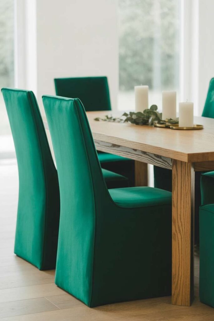 Green Statement Dining Chairs