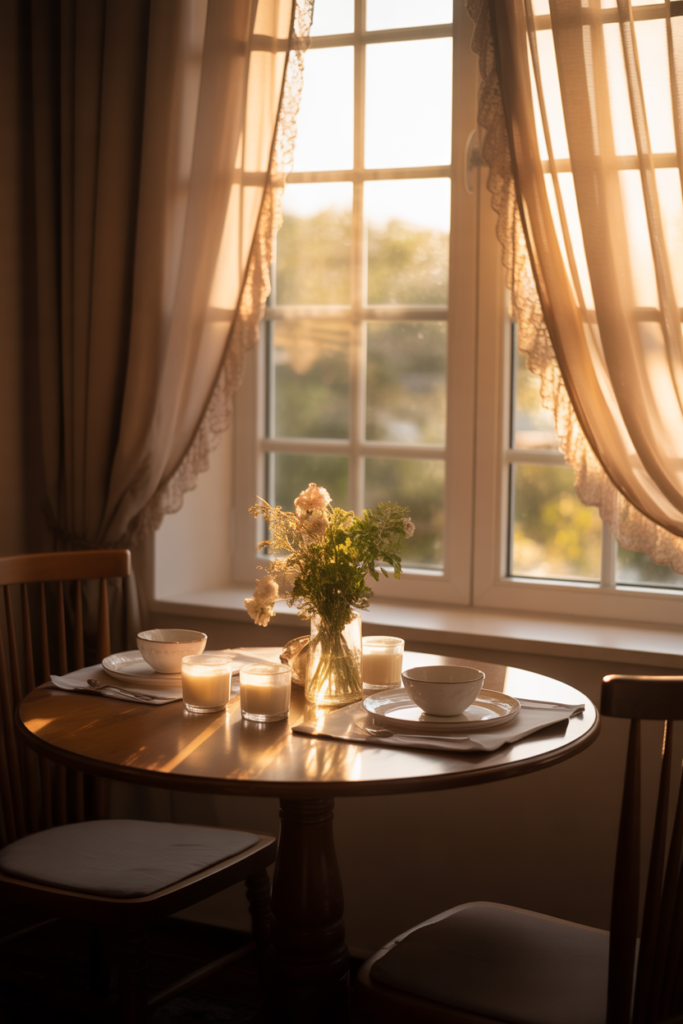 Window Side Dining Setup