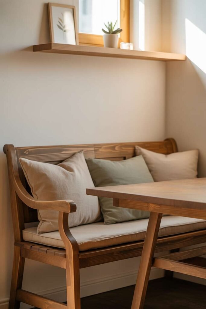 Bench Seating Against the Wall