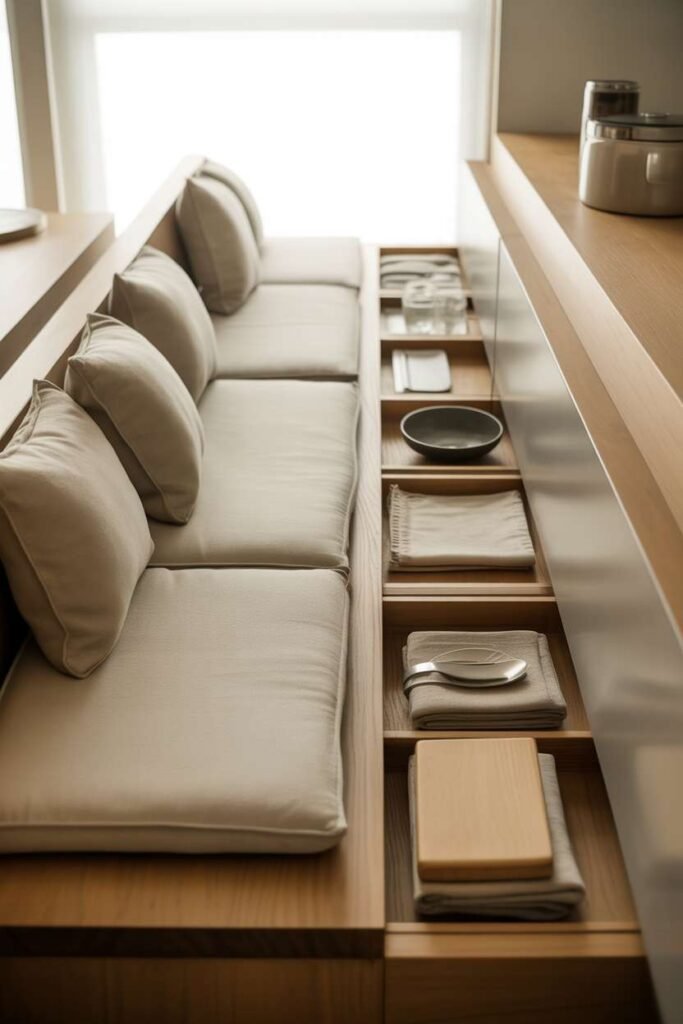 Hidden Storage Bench Seating