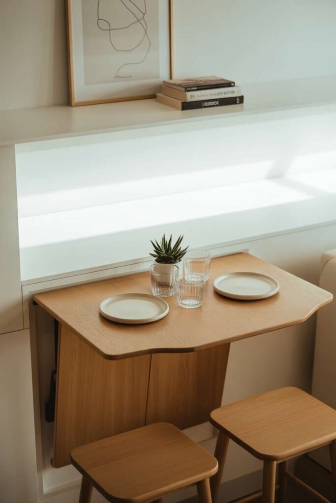 Wall-Mounted Drop Leaf Table Design