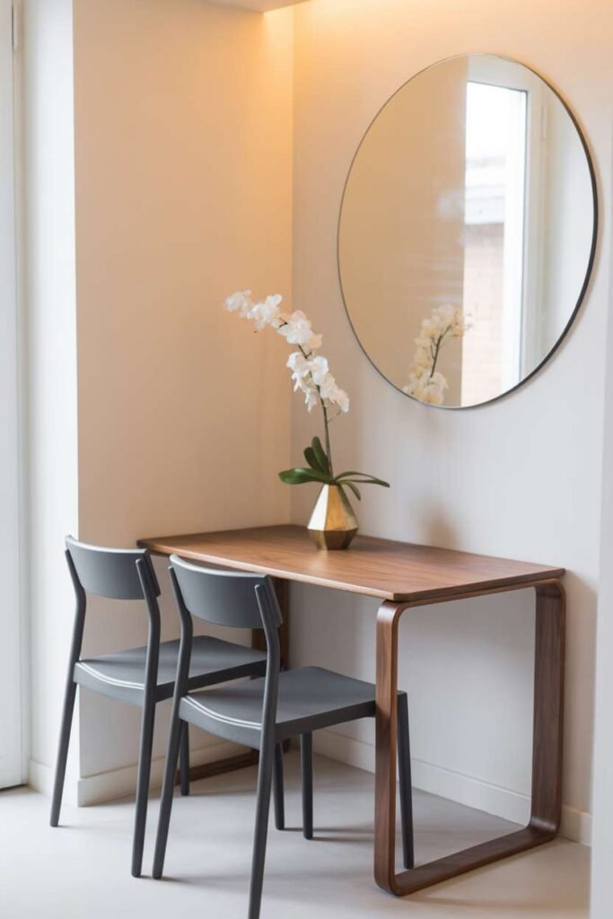 Slim Rectangular Table for Narrow Spaces