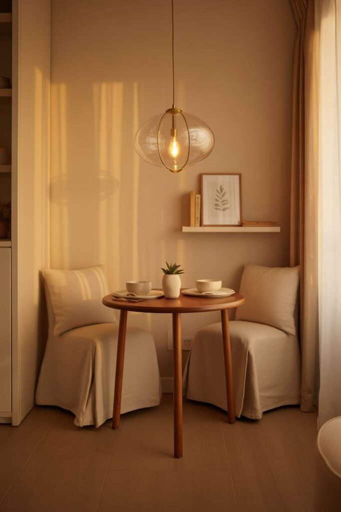 Soft Lighting for Cozy Small Space