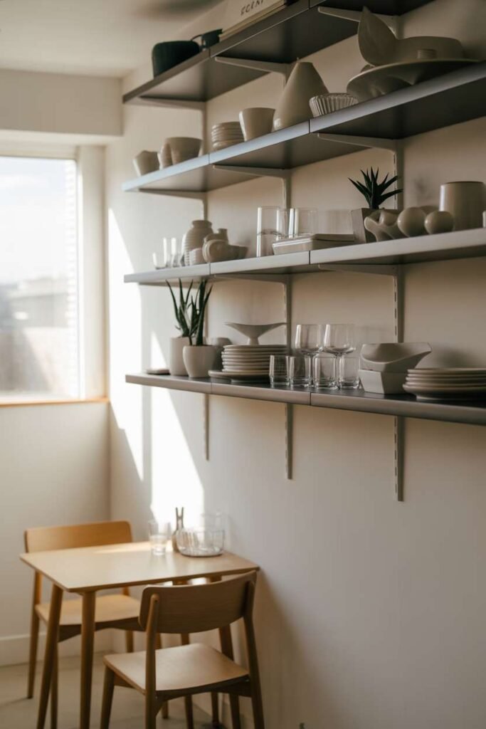  Open Shelving Instead of Bulky Cabinets