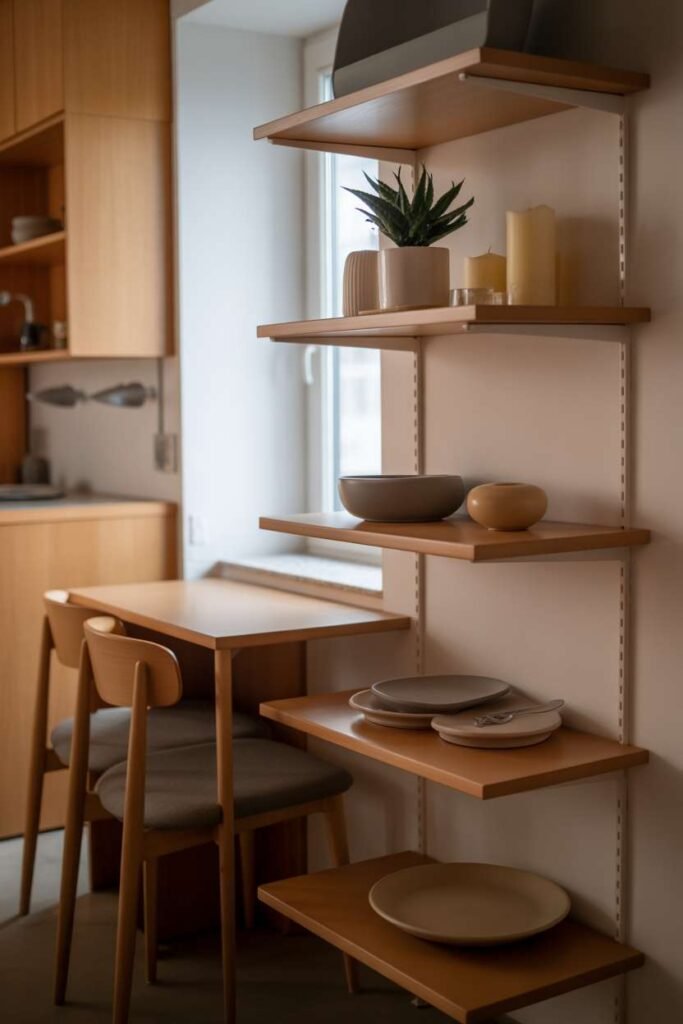 Dining Shelf with Compact Space Styling