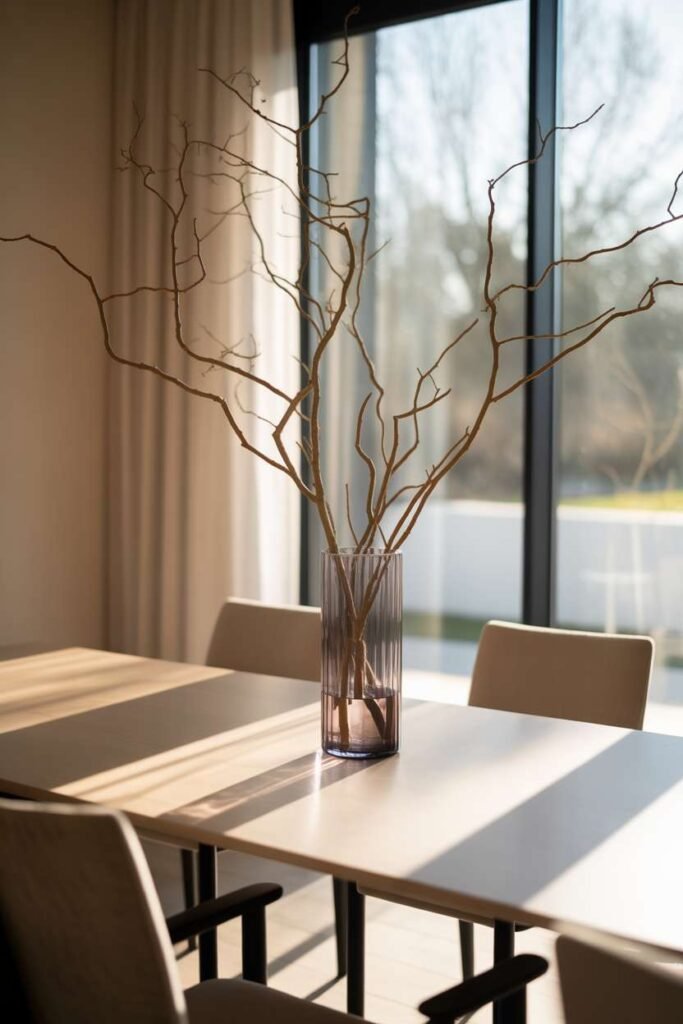 Elegant Tall Branch Minimal Centerpiece