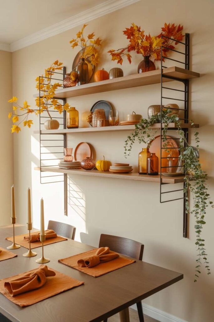  Dining Shelf with Seasonal Decor Styling