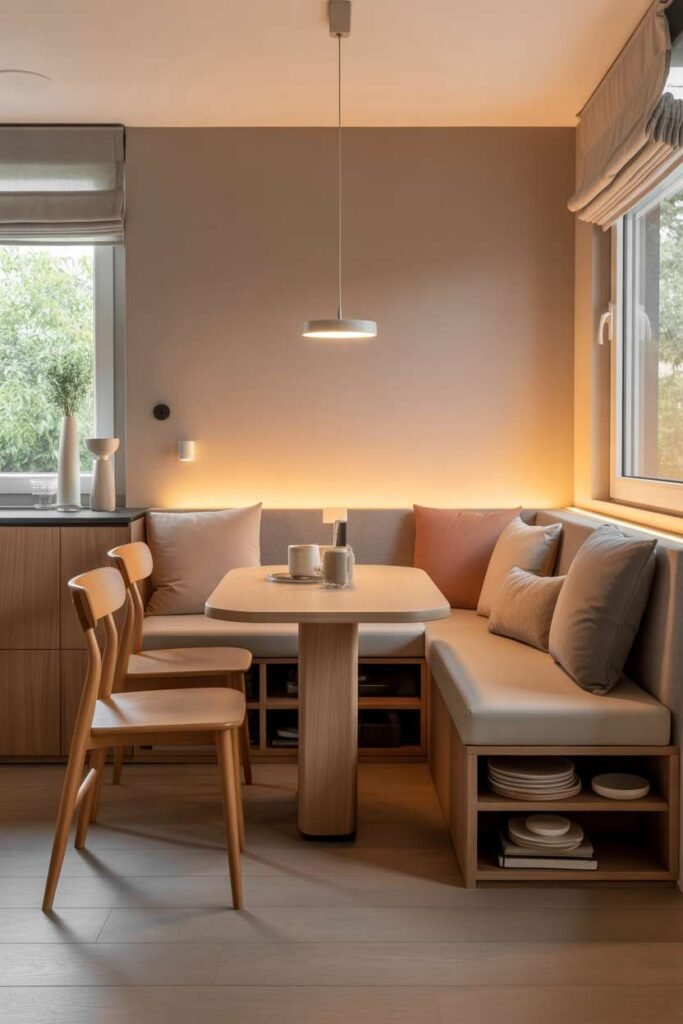 Built-In Wall Seating with Storage