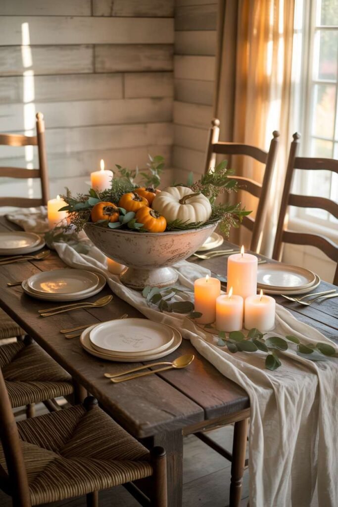 Rustic Farmhouse Statement Centerpiece Bowl