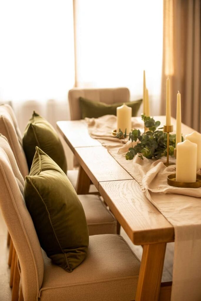 Green and Beige Cozy Combo