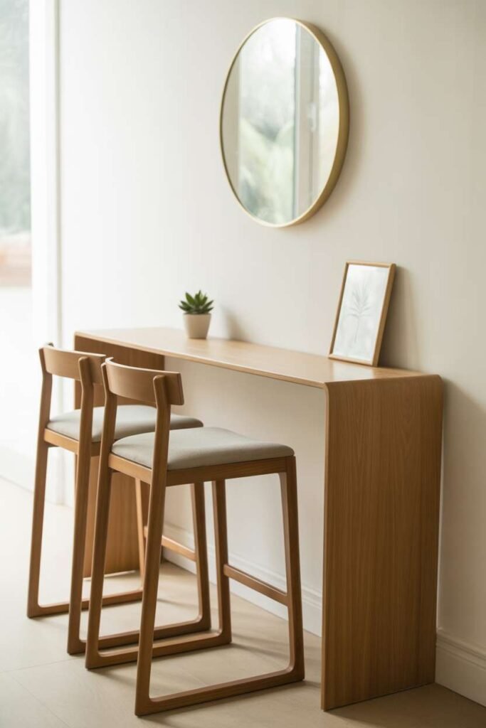  Slim Console Table as Dining Option