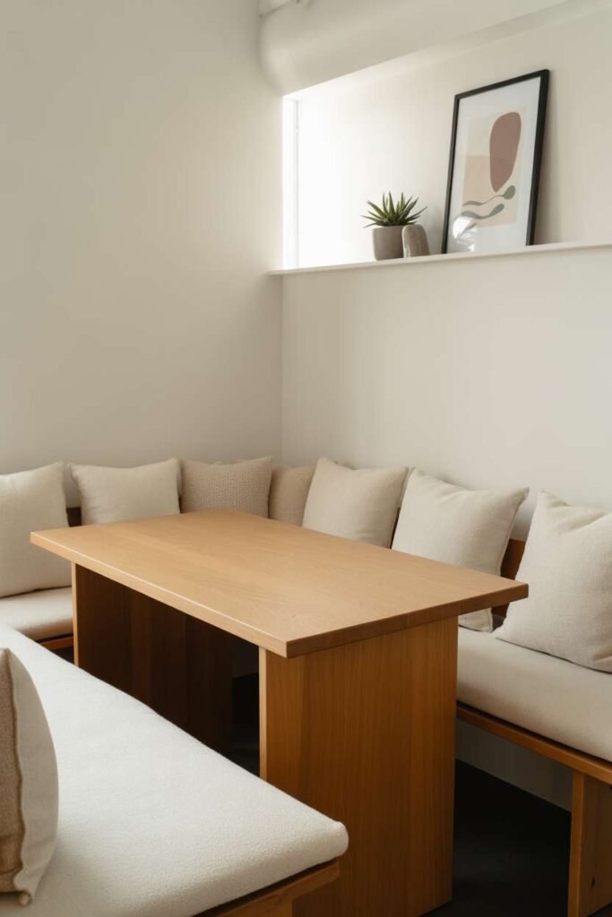 Wall-Mounted Dining Bench Combo