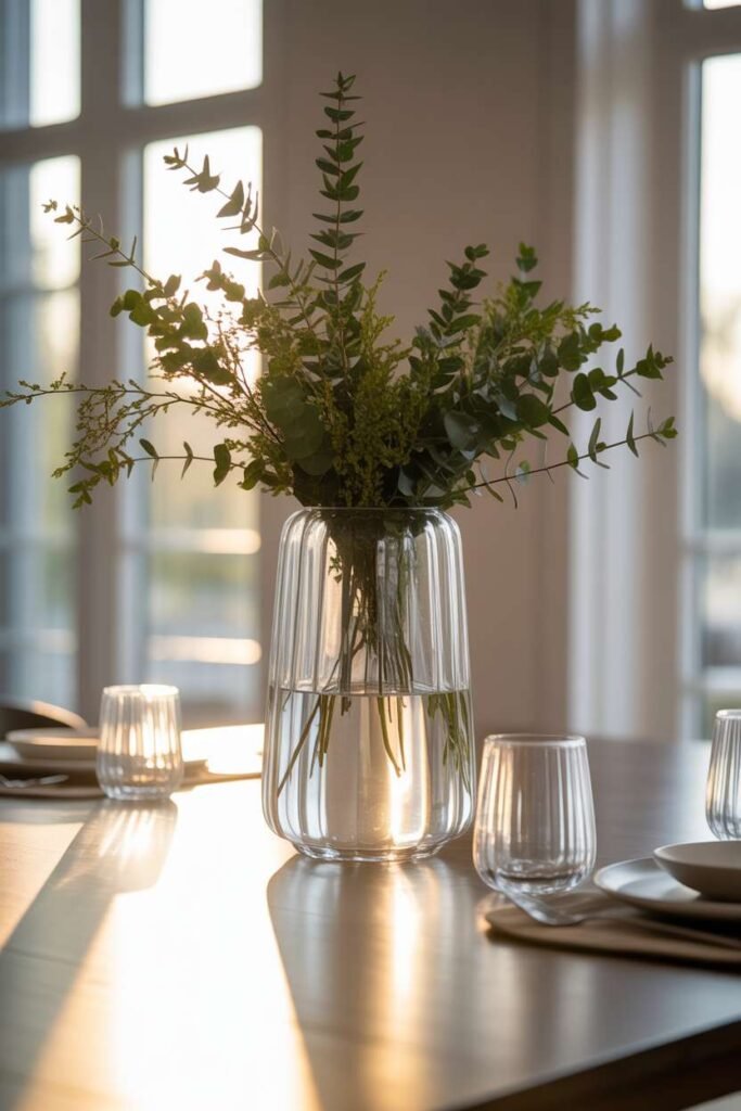 Elegant Glass Vase with Branches