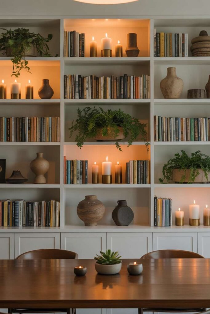  Books and Decor Mixed Shelves