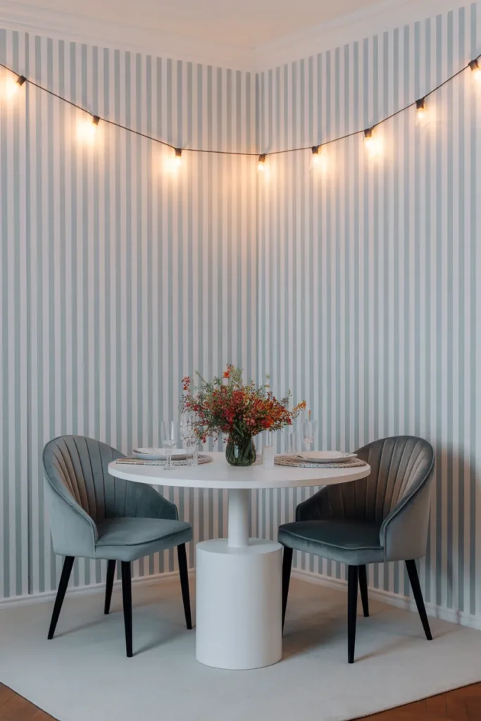 Vertical Stripe Wallpaper for Height Illusion