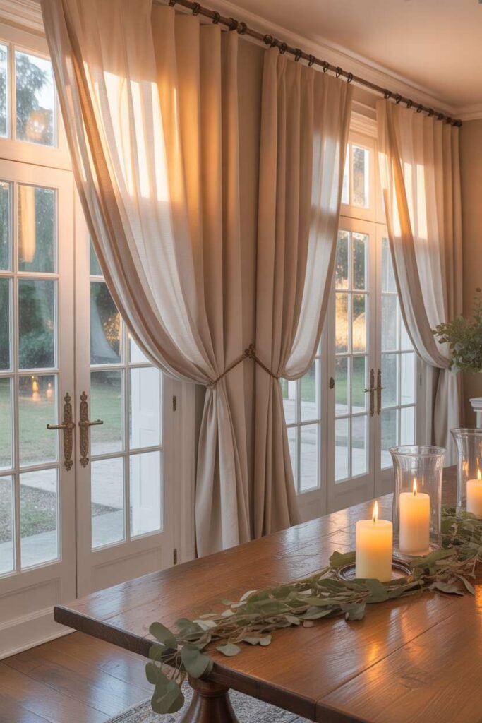 Elegant Dining Room Curtain Styling