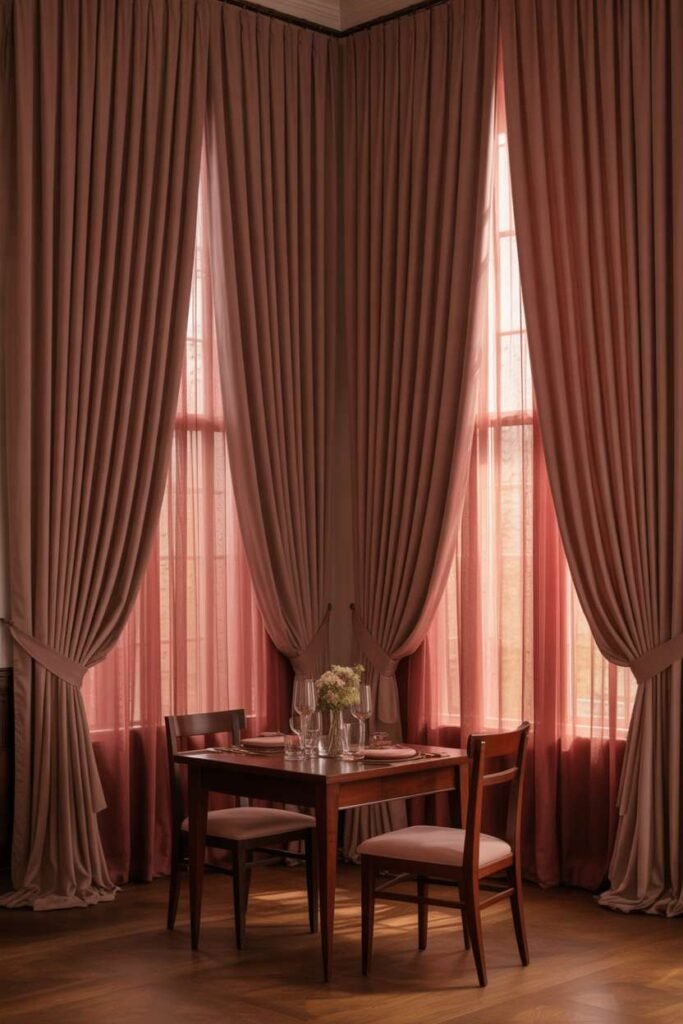  Traditional Dining Room with Classic Drapery