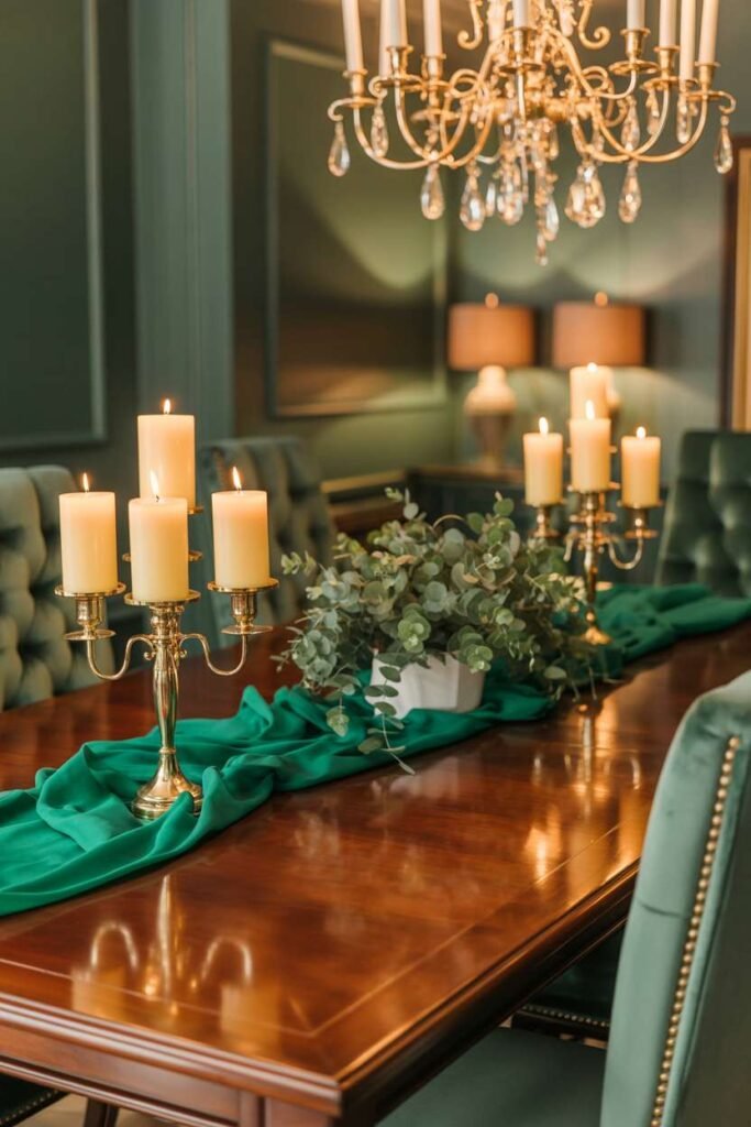 9. Green and Gold Accent Combo