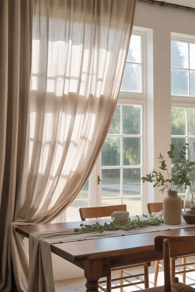 Soft Beige Linen Curtains