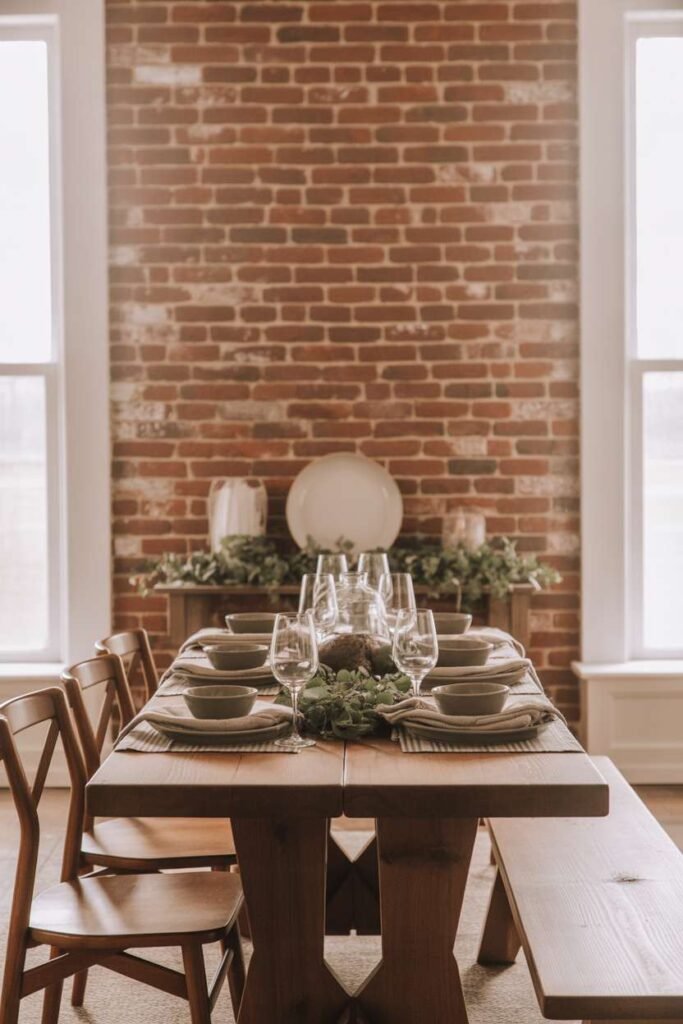 Rustic Brick Accent Wall