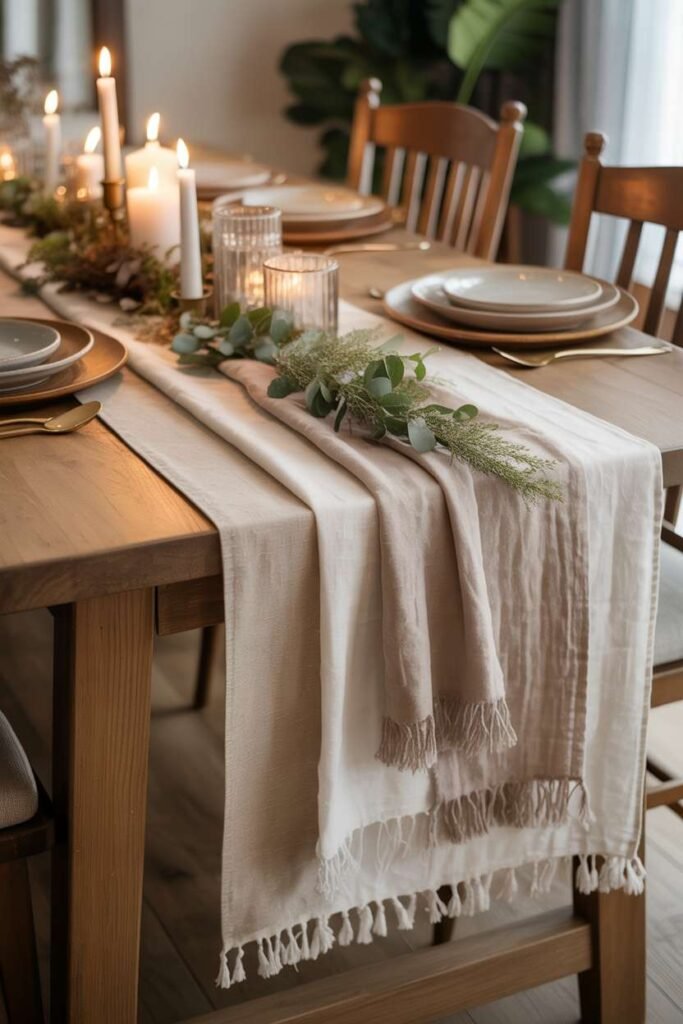 Layered Table Runner Styling
