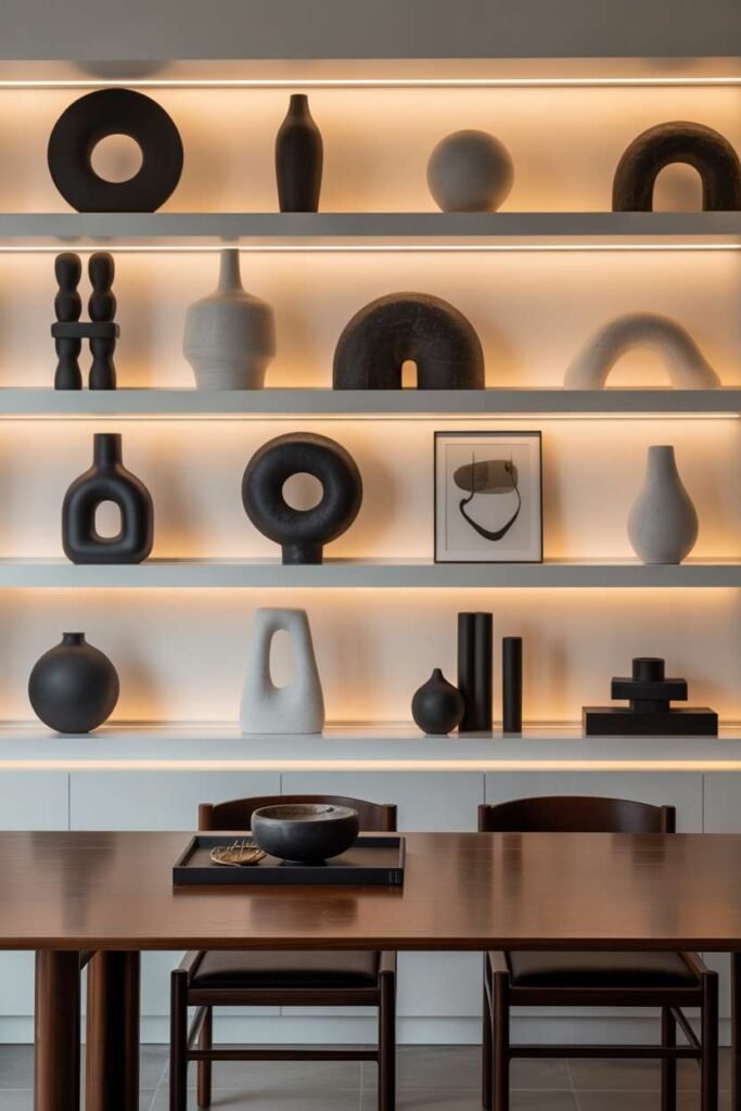  Dining Shelf with Bold Statement Pieces 