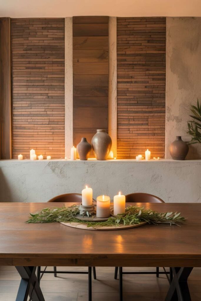 Rustic Wall Texture Dining Space