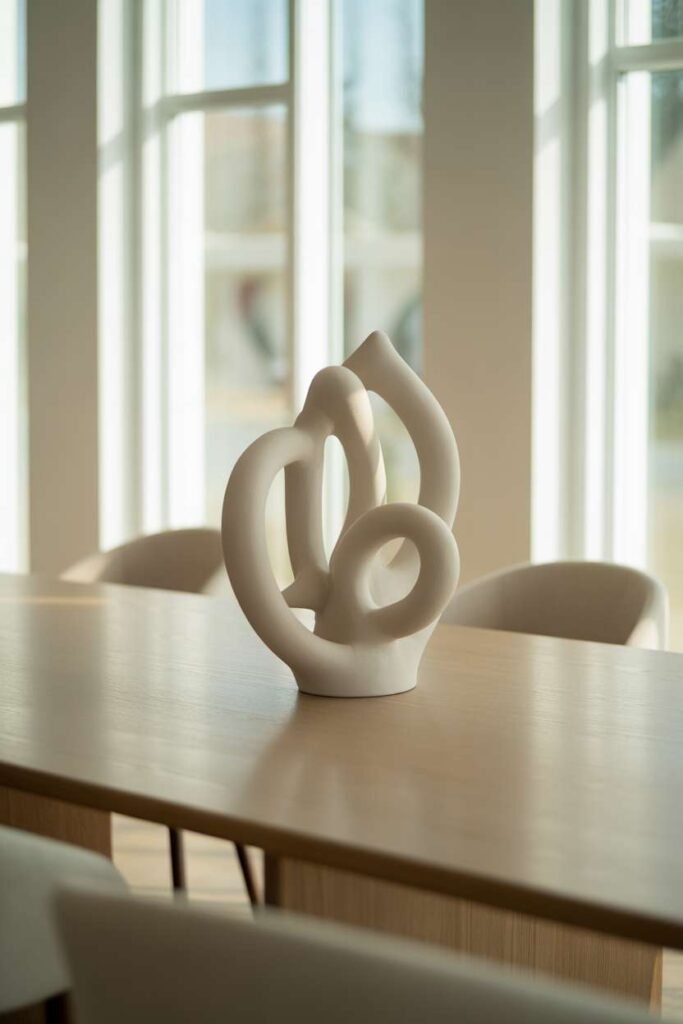  Modern Ceramic Sculptural Centerpiece