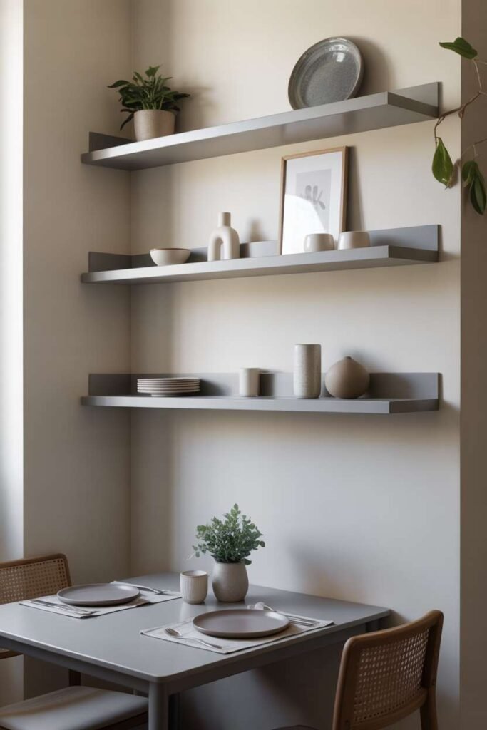 Floating Shelves for Vertical Storage