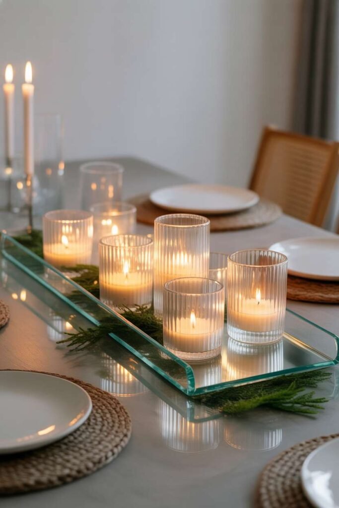 Elegant Glass & Candle Reflection Style