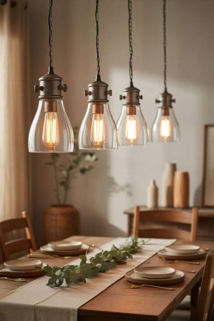 21. Rustic Farmhouse Pendant Lights