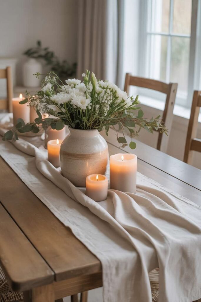 Soft Farmhouse Linen Table Styling