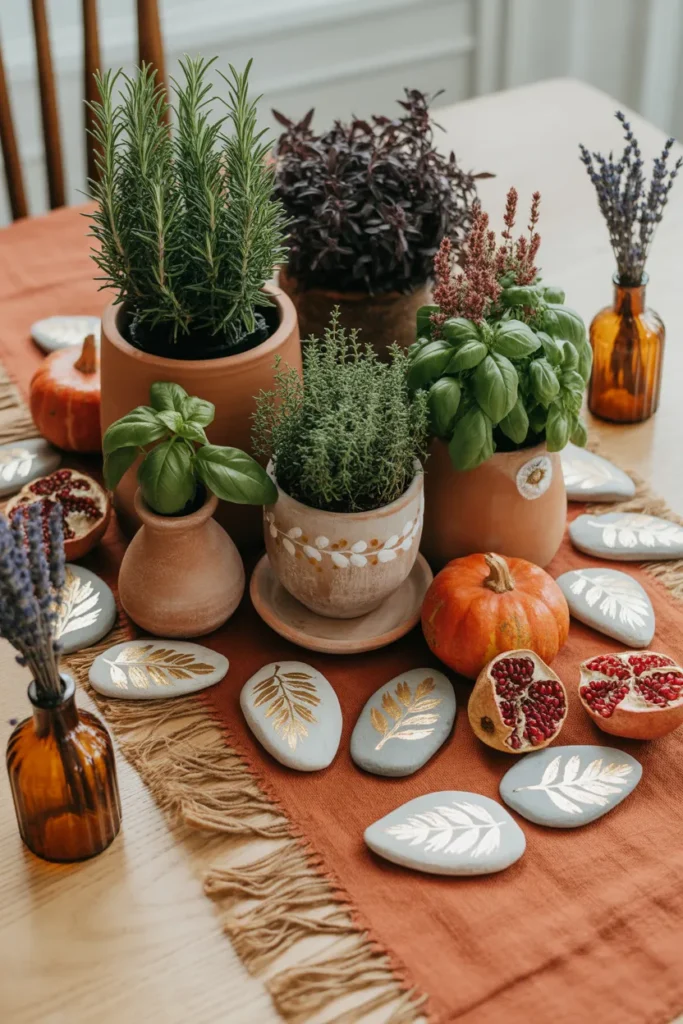 Pampas Grass & Dried Flower Fall Table Runner