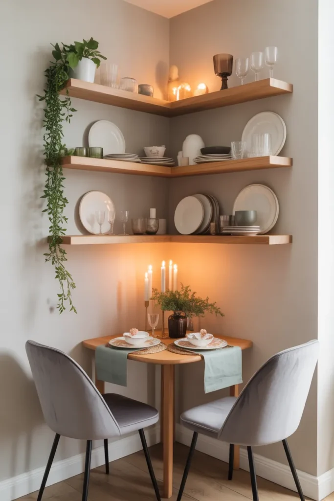 Floating Shelves to Free Up Floor Space