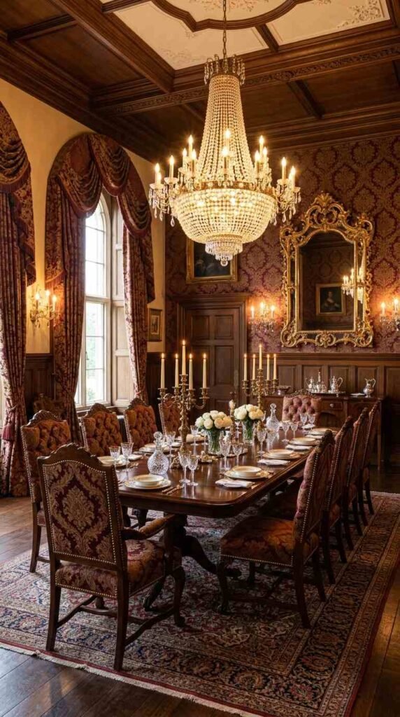Ultra Traditional Dining Room with Grand Heritage Design