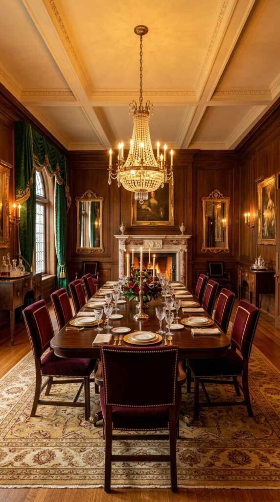  Ultra Traditional Dining Room with Luxurious Gold Accents