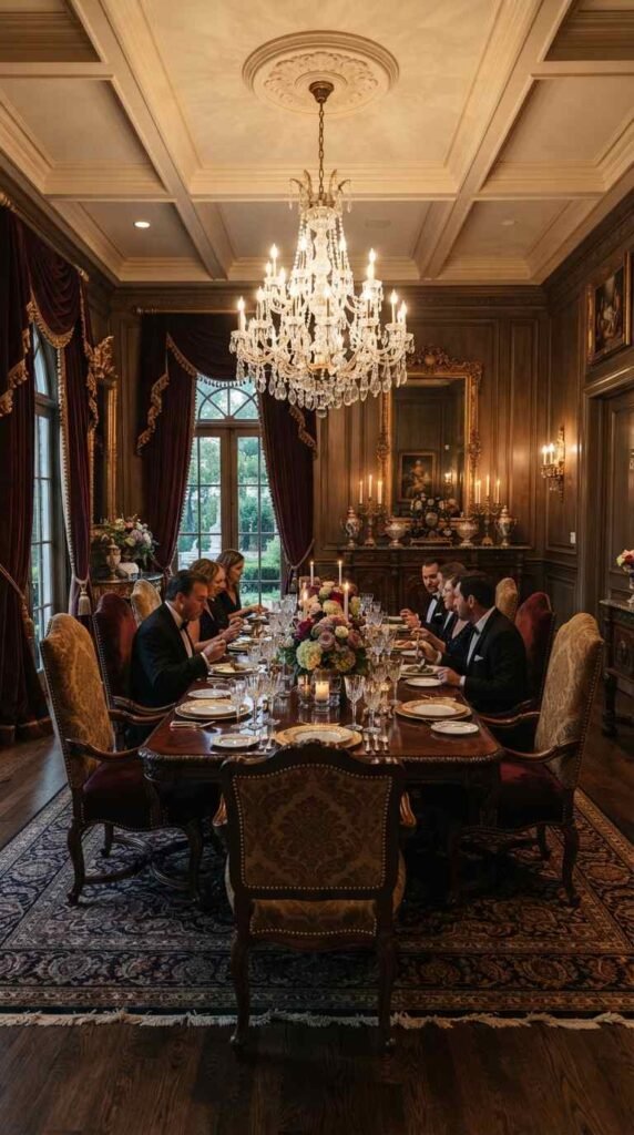 Ultra Traditional Dining Room with Regal Statement Styling