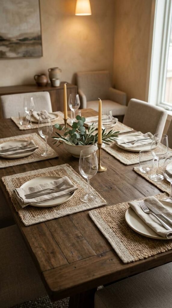 Elegant Table Setting with Placemats