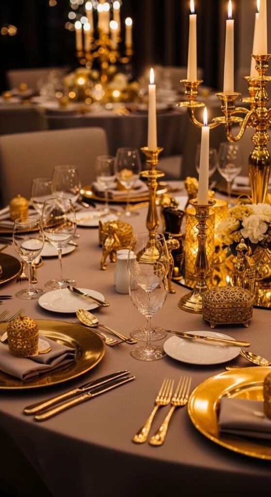 Gold Accent Table Decor