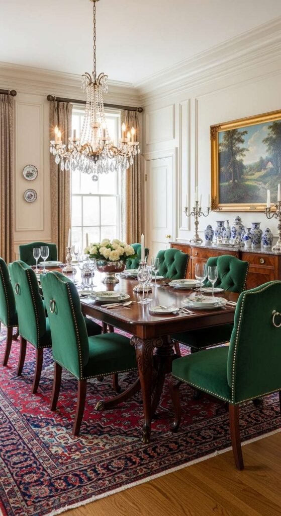 Traditional Dining Room with Timeless Elegant Finish