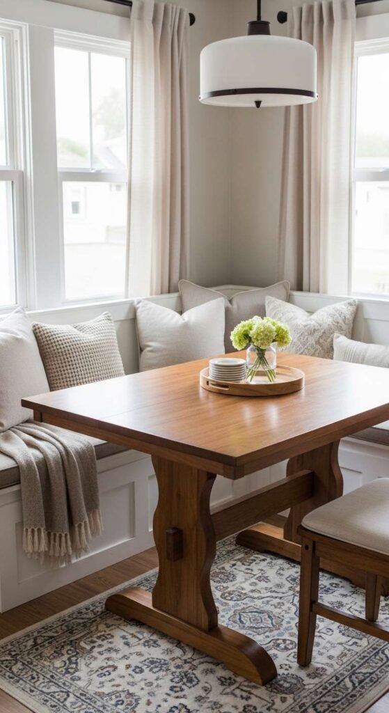 Traditional Dining Room with Cozy Corner Seating
