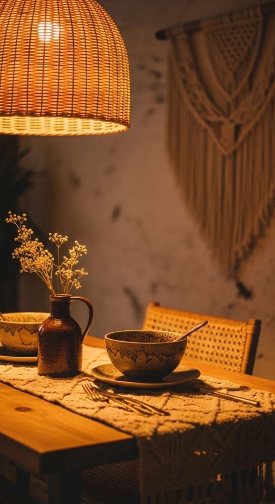 Boho Style Table Decor
