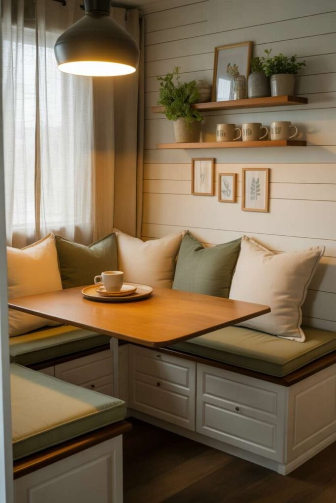 Built-In Corner Dining Bench Nook