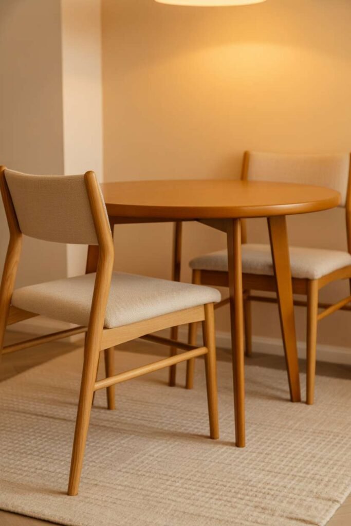 Cozy Small Dining with Soft Rugs