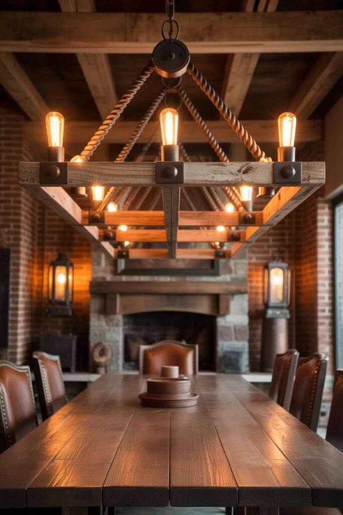  Western Rustic Statement Lighting Fixture