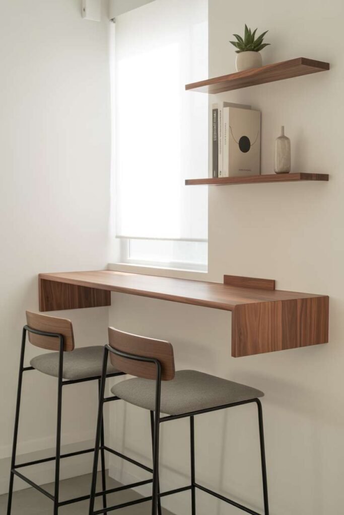 Floating Wall Dining Counter Idea